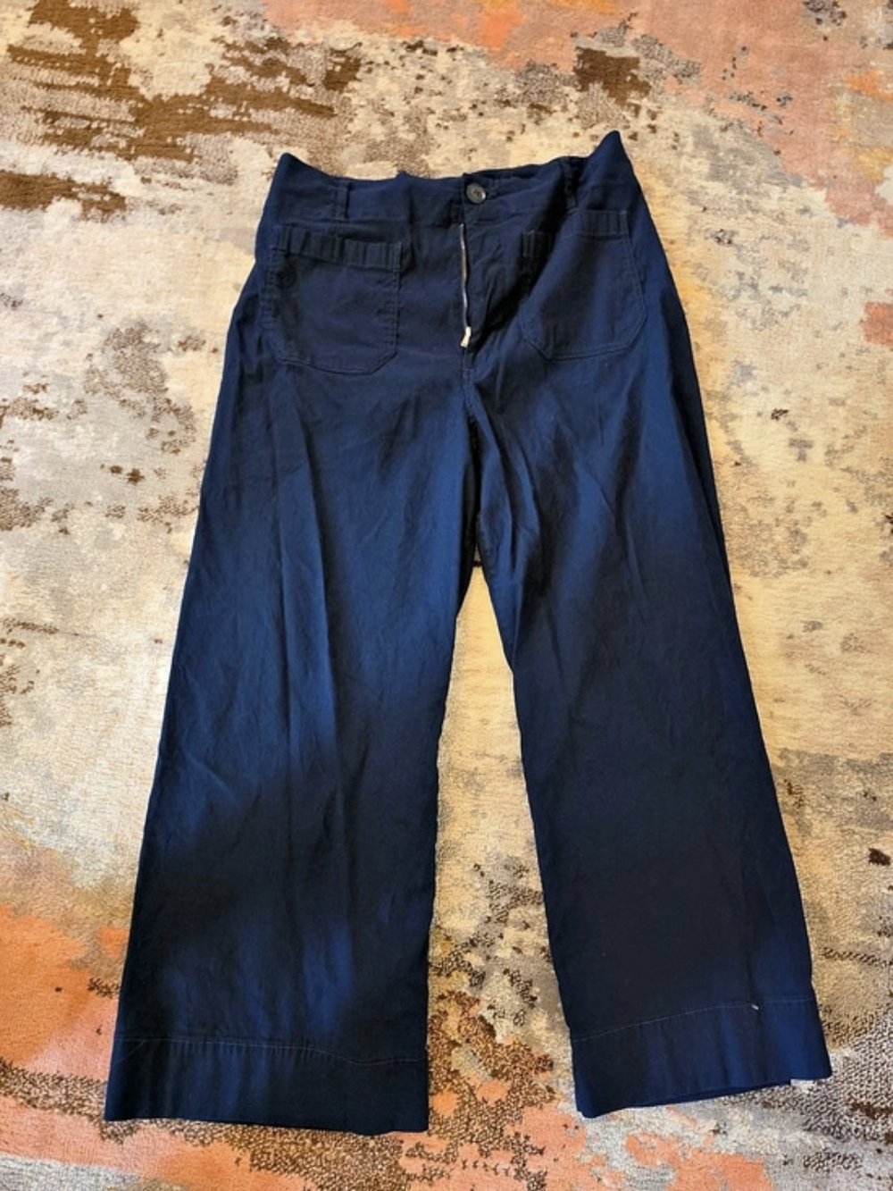 Mauvei The Collette Wide By Antropologie Leg Pants in Blue Waist 32